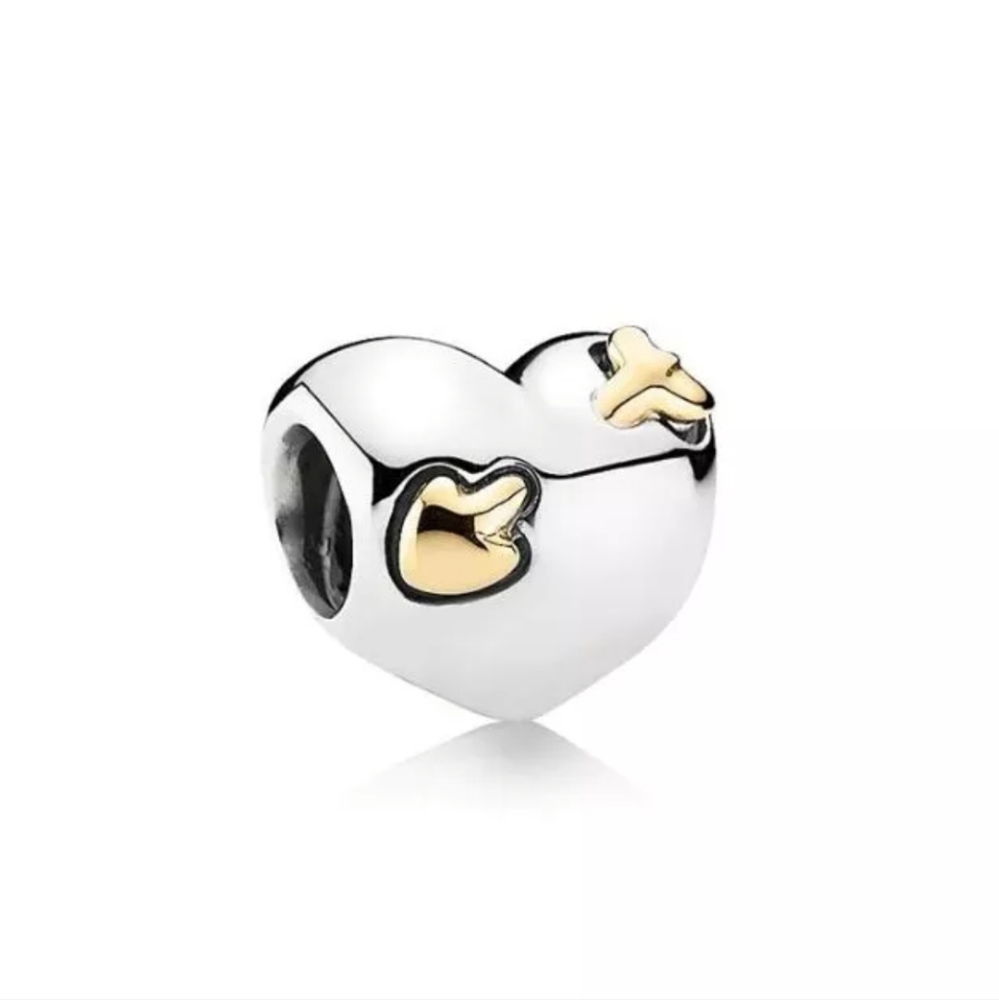 Pandora Retired Two-Tone Lovestruck Charm 791171